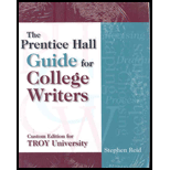 Prentice Hall Guide for College Writers (Custom Package)