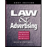 Law and Advertising Current Legal Issues