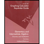 Elementary and Intermediate Algebra (Graphing Calculator Guide) -  Elaine Hubbard and Ronald D. Robinson, Paperback