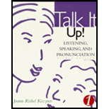 Talk It up  Listening, Speaking, and Pronunciation / With CD ROM