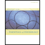 Essentials of Psychology 4TH Edition, Douglas Bernstein (9780618713127 