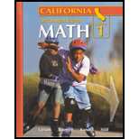 Math Course 1 California Edition