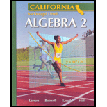 Algebra 2 California Edition 07 Edition, Larson (9780618811816 