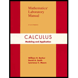 Calculus  Modeling and Application   Mathematica Laboratory Manual