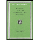 Hesiod, I Theogony, Works and Days Testimonia