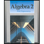 Merrill Algebra 2 With Trig (Teachers Edition)