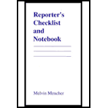 Reporters Checklist and Notebook