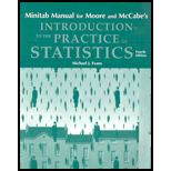 Introduction to the Practice of Statistics   Minitab Manual with CD