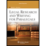 Legal Research and Writing for Paralegals