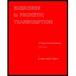 Exercises in Phonetic Transcription  A Programmed Workbook