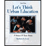 Lets Think Urban Education  Looseleaf (Revised)