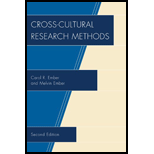 Cross Cultural Research Methods