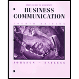 Business Communication - Study Guide (Custom) - Betty S. Johnson and Marsha L. Bayless