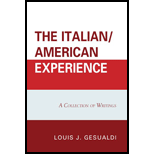 Italian/American Experience  A Collection of Writings