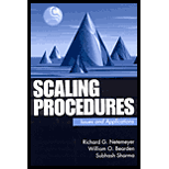 Scaling Procedures for Self Report Measures in the Social Sciences  Issues and Applications