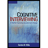 Cognitive Interviewing  A Tool for Improving Questionnaire Design