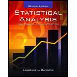 Statistical Analysis for Public Administration