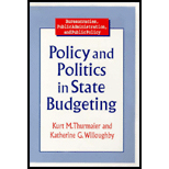 Policy and Politics in State Budgeting