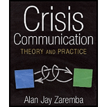 Crisis Communication ; Theory and Practice