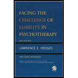 Facing the Challenge of Liability in Psychotherapy   With CD