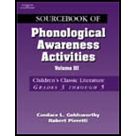 Sourcebook of Phonological Awareness Activities, Volume 3