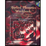 Applied Phonetics Workbook and With 3 CDs 3RD 03 Edition, by Harold T Edwards - ISBN 9780769302614