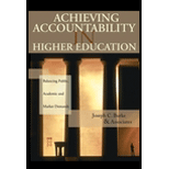 Achieving Accountability in Higher Edition  Balancing Public, Academic, and Market Demands