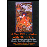 Clear Differentiation of Three Codes  Essential Distinctions among the Individual Liberation, Great Vehicle, and Tantric Systems