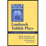 Landmark Yiddish Plays  A Critical Anthology