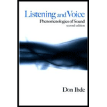 Listening and Voice  Phenomenologies of Sound