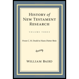 History of New Testament Research From C. H. Dodd to Hans Dieter Betz