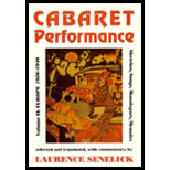 Cabaret Performance  Europe, 1920 1940 Sketches, Songs, Monologues, Memoirs, Vol. 2