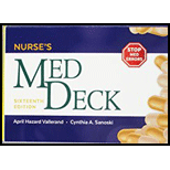 Nurses Med Deck   Box Version   With Access 16TH 19 Edition, by April Hazard Vallerand and Cynthia A Sanoski - ISBN 9780803669598