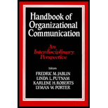 Handbook of Organizational Communication  An Interdisciplinary Perspective