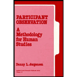 Participant Observation  A Methodology for Human Studies