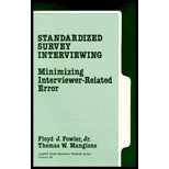 Standardized Survey Interviewing  Minimizing Interviewer Related Error