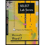 Select Microsoft Word 7 Projects for Windows 95