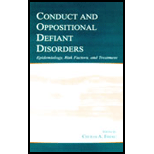 Conduct and Oppositional Defiant Disorders  Epidemiology, Risk Factors, and Treatment