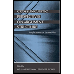 Crosslinguistic Perspectives on Argument