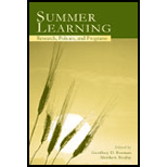 Summer Learning  Research, Policies, and Programs