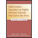 Mathematics Education at Highly Effective Schools That Serve the Poor Strategies for Change