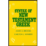 Syntax of New Testament Greek