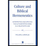 Culture and Biblical Hermeneutics