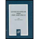 Letter to Families from Pope John Paul II  1994 Year of the Family