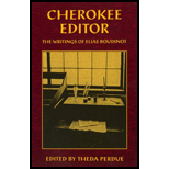 Cherokee Editor  Writings of Elias Boudinot