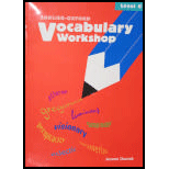 Vocabulary Workshop  Level G (ISBN10 0821571125; ISBN13 