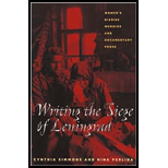 Writing the Siege of Leningrad Womens Diaries, Memoirs, and Documentary Prose