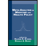 Meta Analysis in Medicine and Health Policy