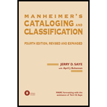 Manheimers Cataloging and Classification  A Workbook / With CD