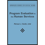 Program Evaluation in Human Services